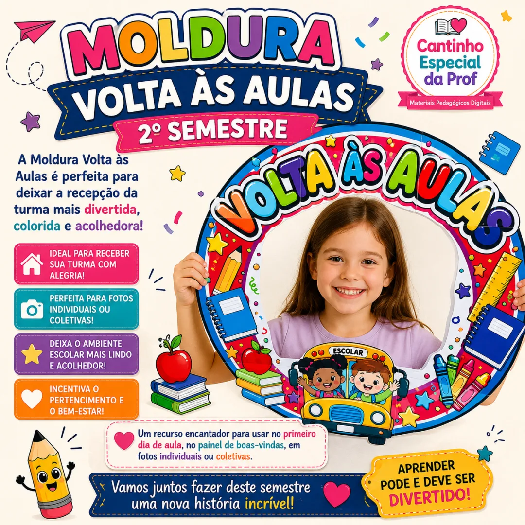 🎒✨ MOLDURA VOLTA ÀS AULAS ✨🎒