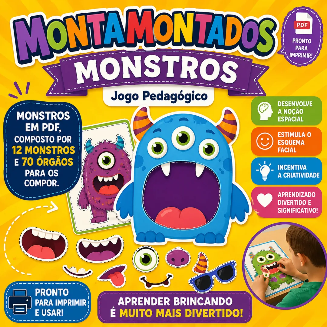 Monta Monta dos Monstros - Jogo Pedagógico PDF