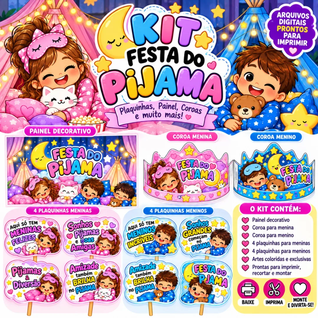 Noite do Pijama Kit PDF - Educação Infantil