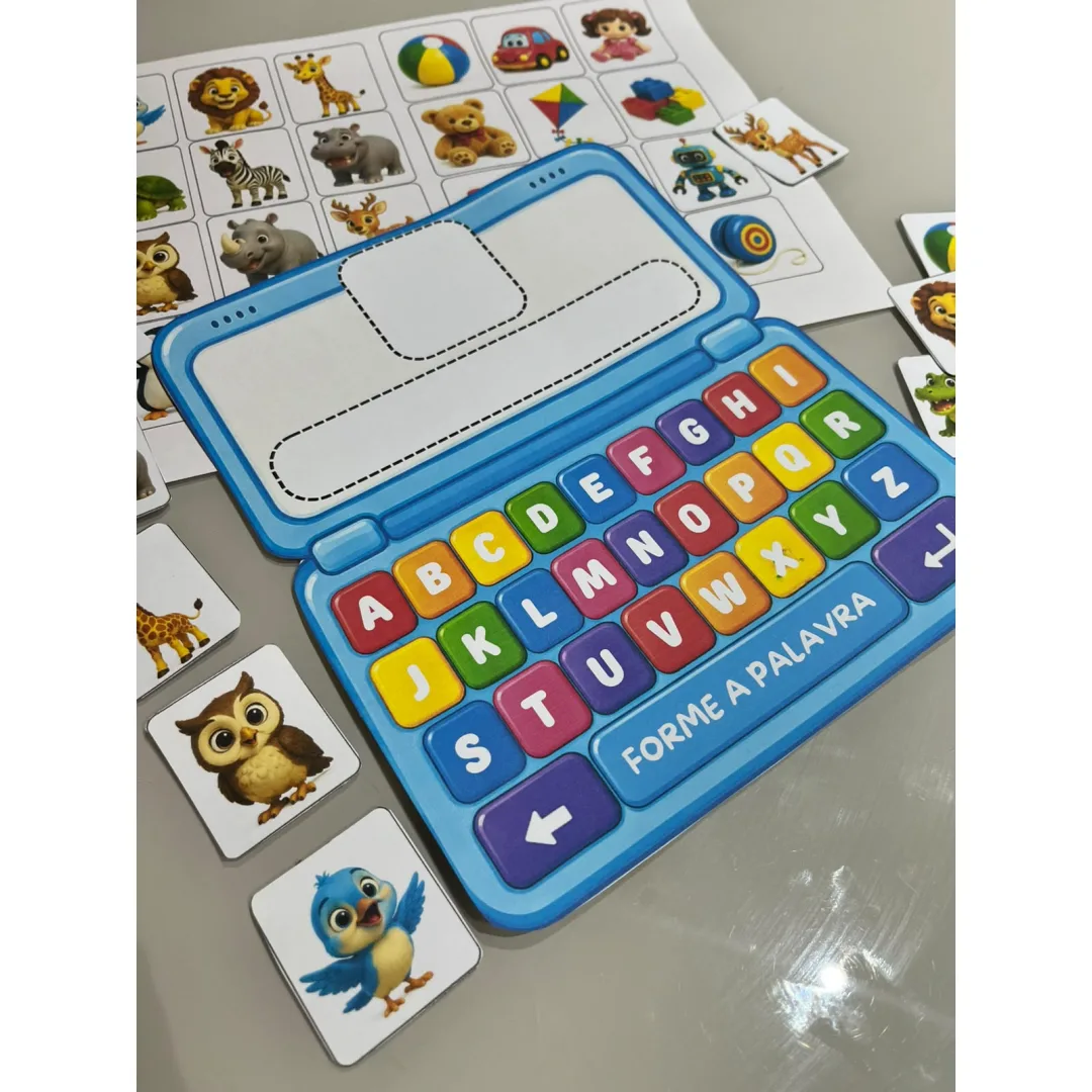Notebook das Palavras: Atividade de Alfabetização para Formar Palavras, Reconhecer Letras e Aprender Brincando\! em PDF