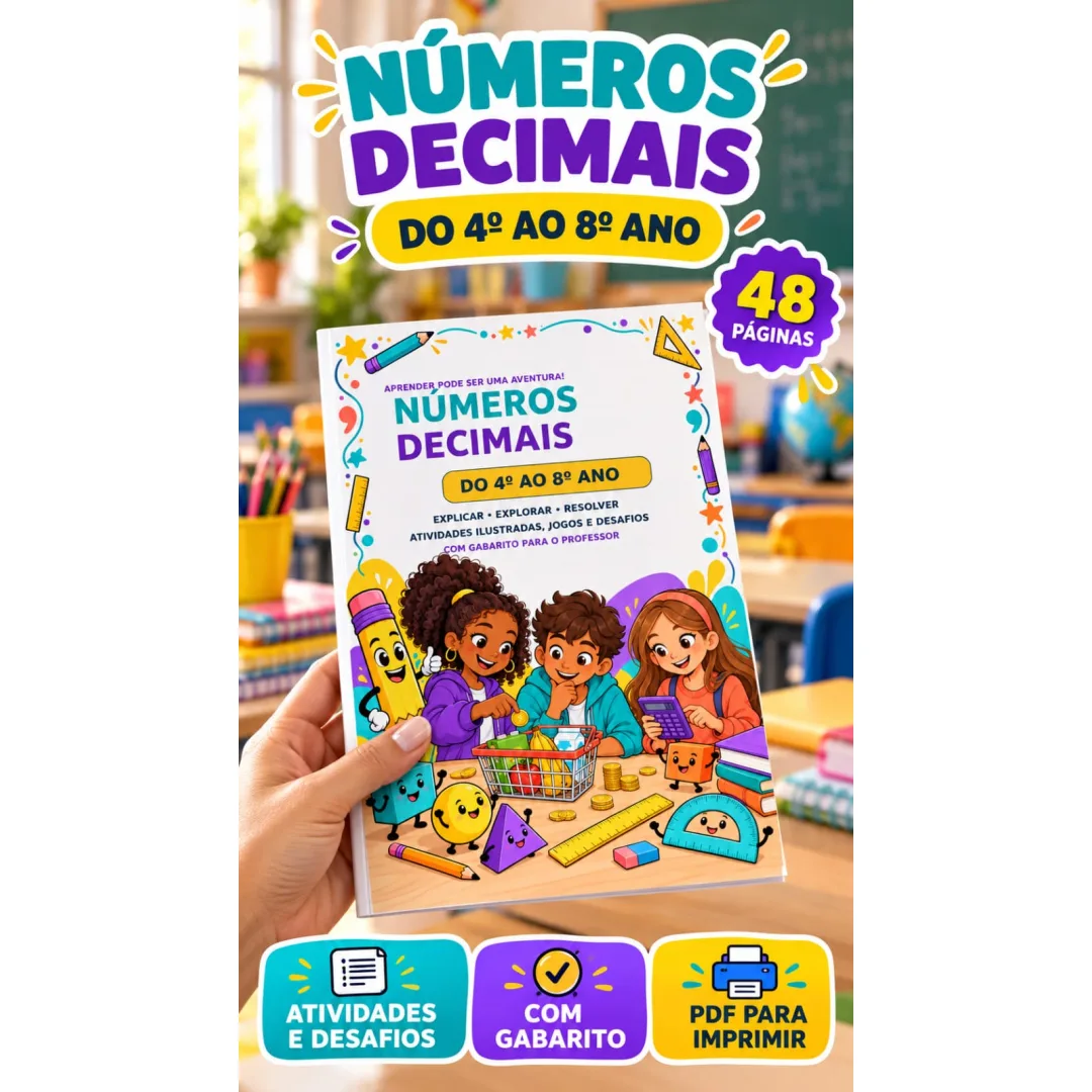 Números Decimais do 4º ao 8º Ano! em PDF