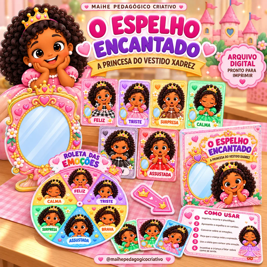 O Espelho Encantado — Jogo - A Princesa Do Vestido Xadrez - Educação Infantil - Arquivo Digital