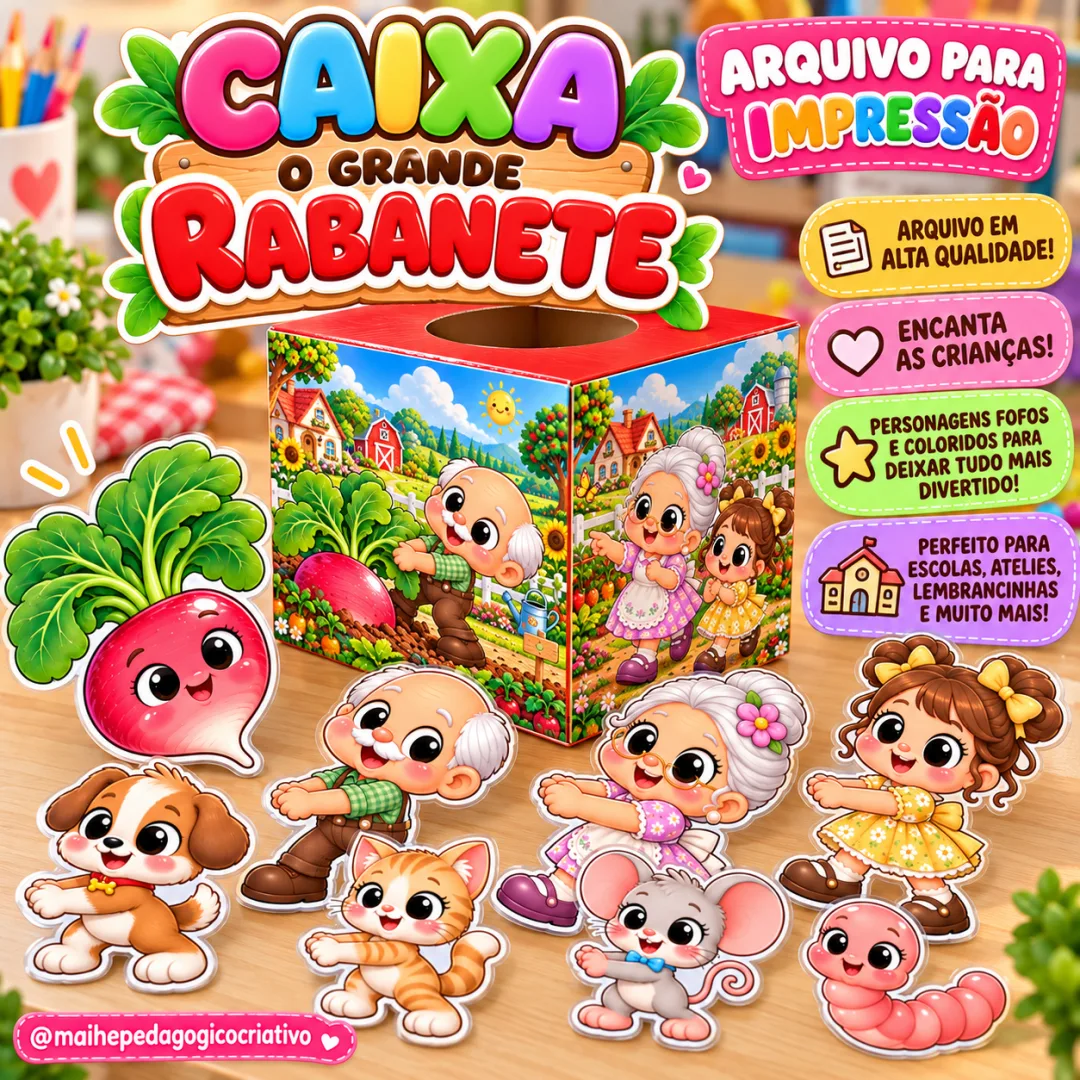 O Grande Rabanete - Caixa - Educação Infantil - Arquivo Digital