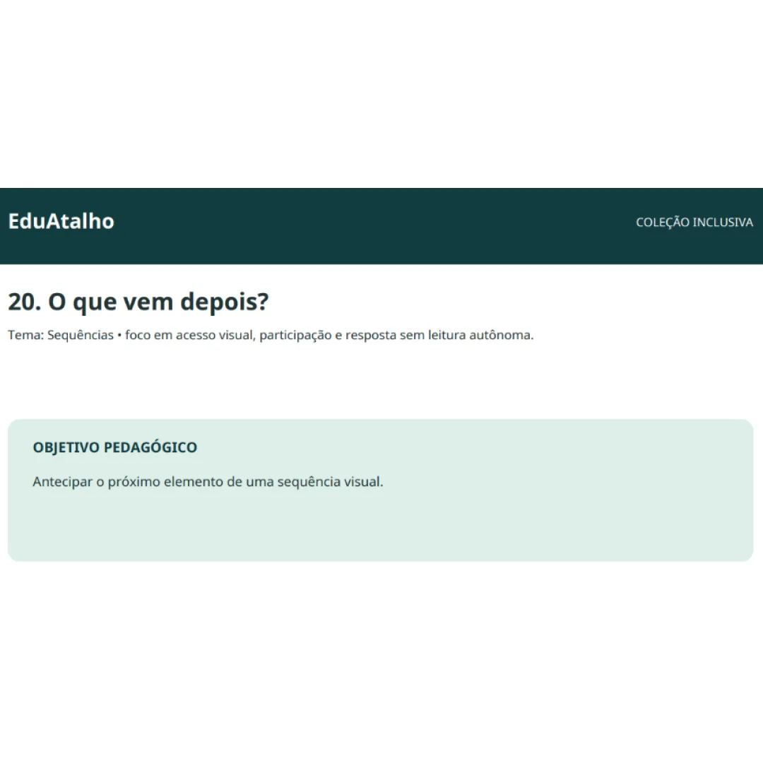 O Que Vem Depois? – Sequência Visual com Peças de Apoio em PDF