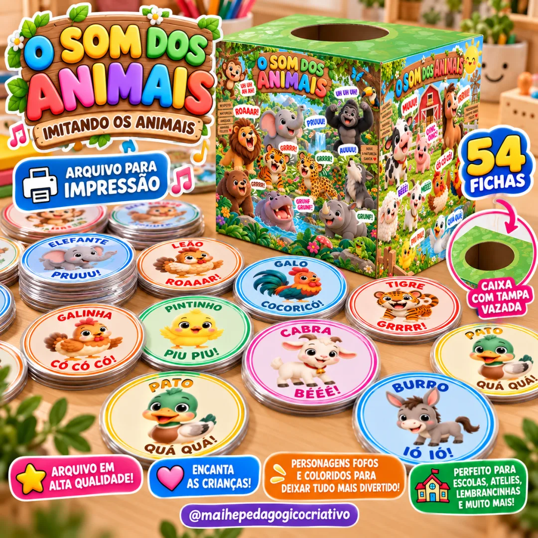 Imitando os Animais - O Som dos Animais - Educação Infantil - Arquivo Digital - Jogo