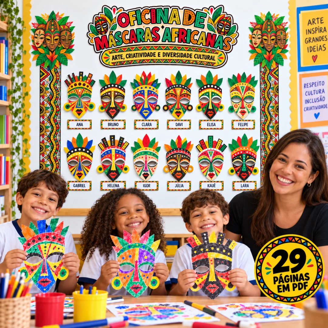 Oficina de Máscaras Africanas – Atividade de Arte (Educação Infantil e Anos Iniciais) - PDF