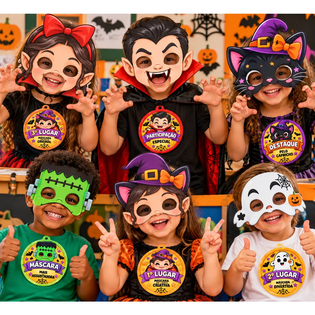 Oficina de Máscaras para Halloween – Atividade Lúdica para Imprimir