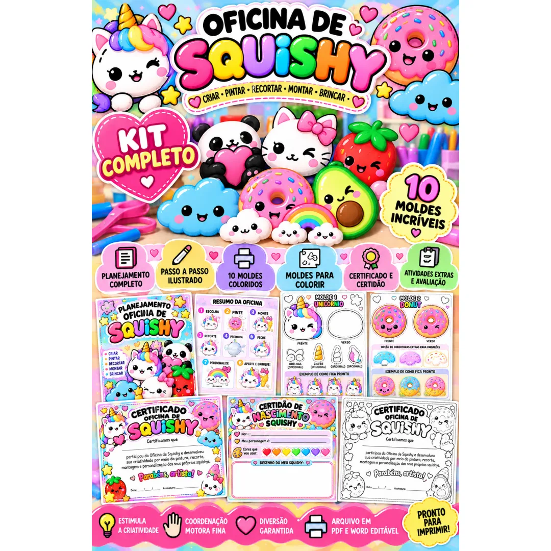 Oficina de Squishy - Dia das Crianças - Educação Infantil - PDF