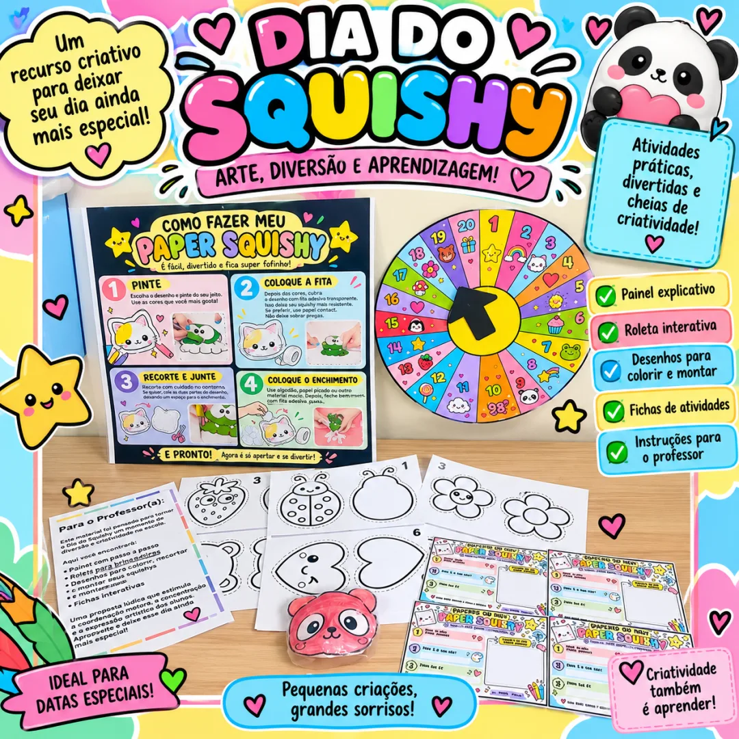🎨 OFICINA SQUISHY DE PAPEL – UMA EXPERIÊNCIA CRIATIVA E DIVERTIDA!