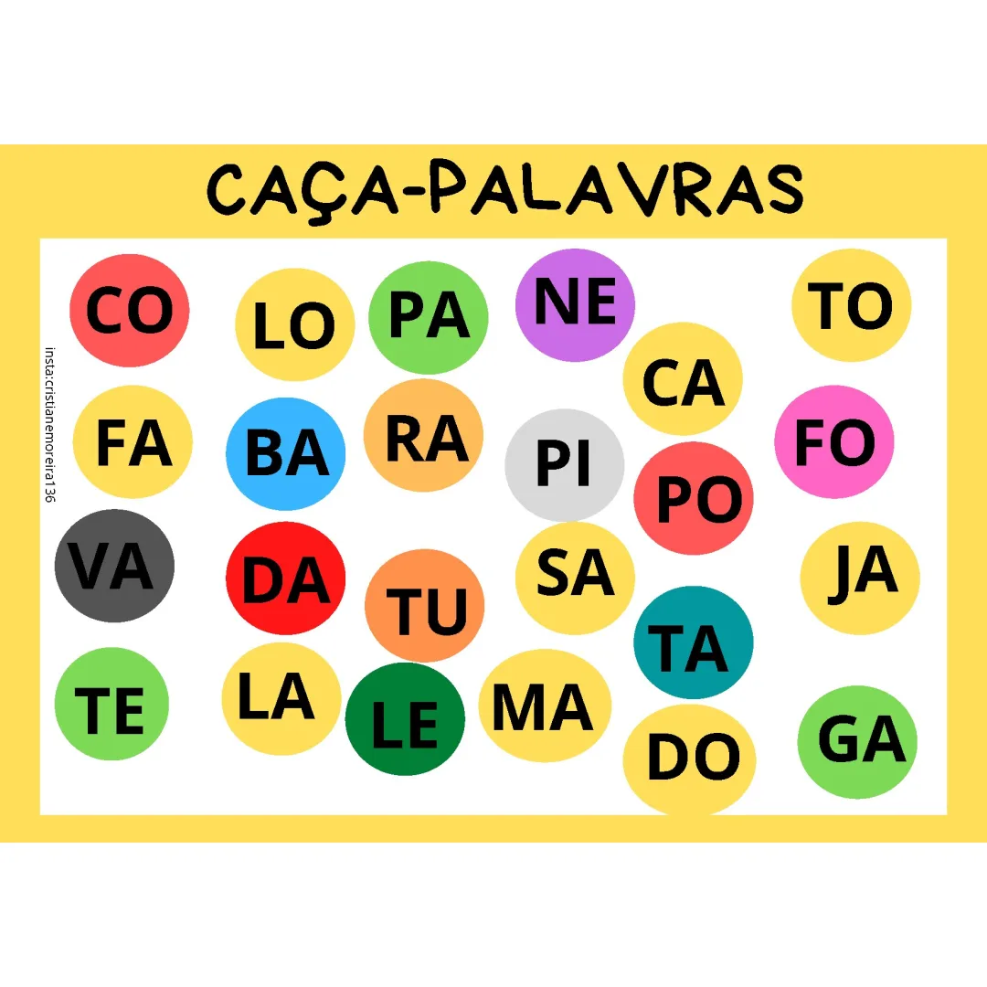 Caça-palavras PDF Ensino fundamental 