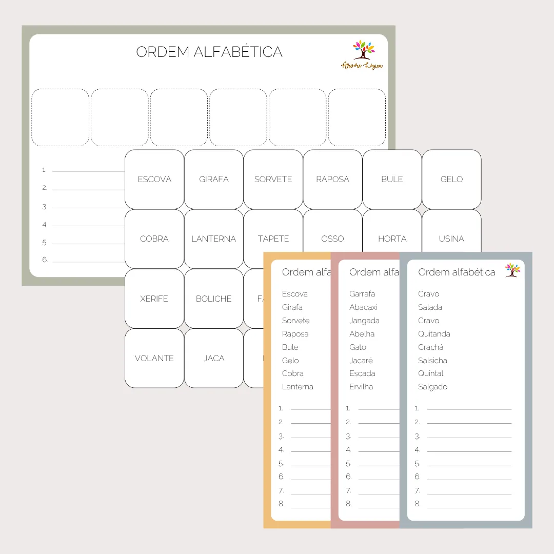 Ordem Alfabética - Jogo em PDF