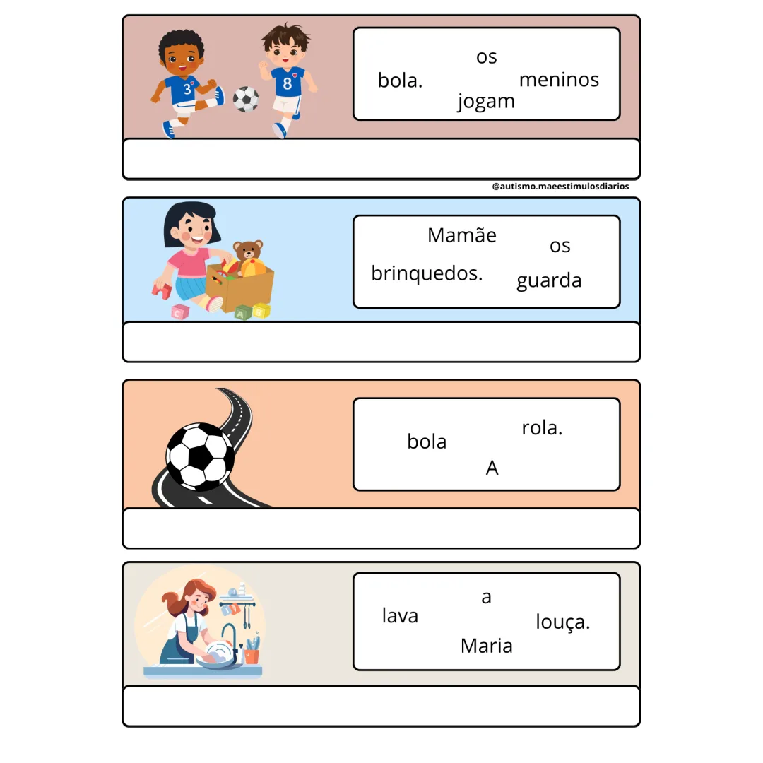 ORGANIZANDO FRASES COM APOIO VISUAL