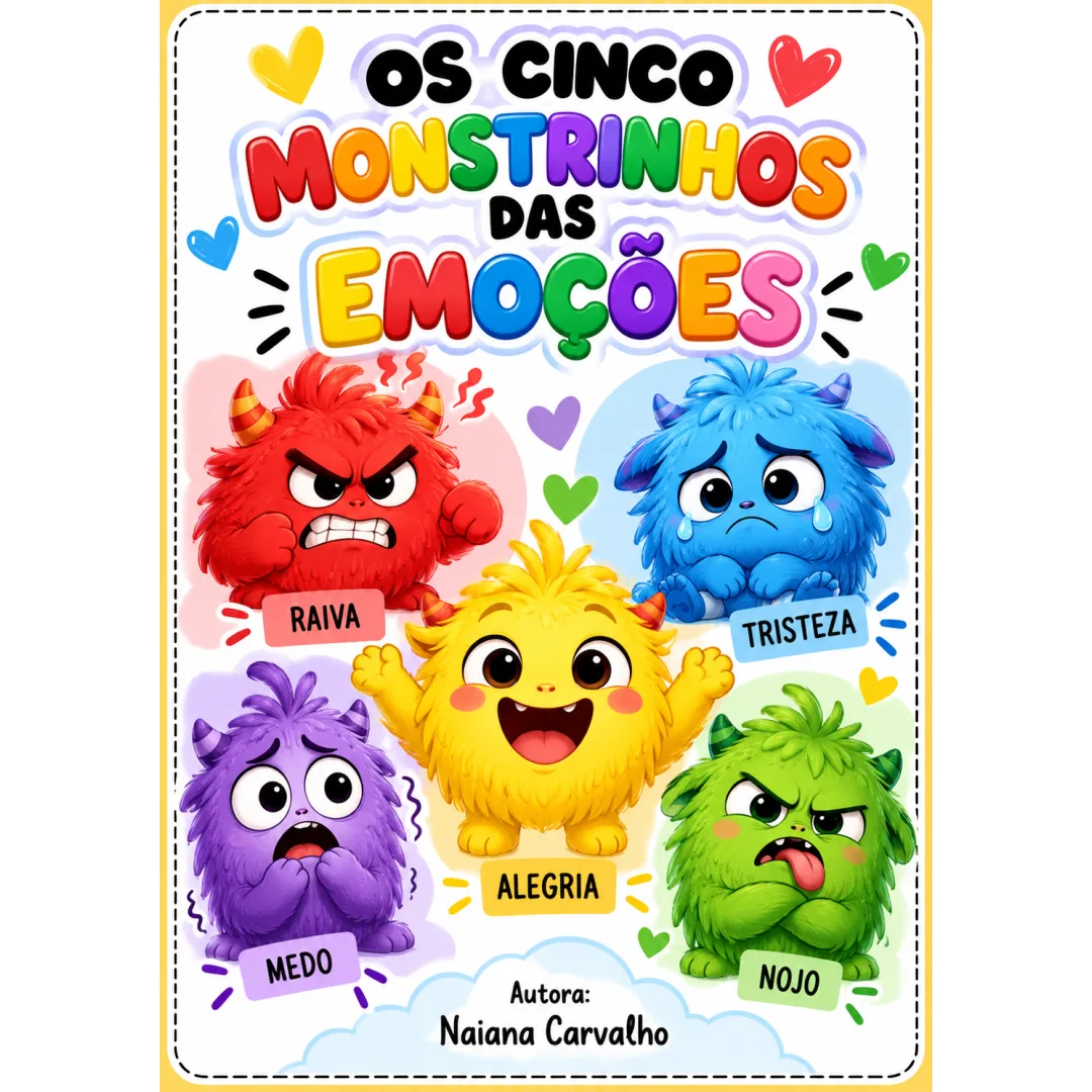 Os cinco monstrinhos das emoções História em PDF para a Educação Infantil 