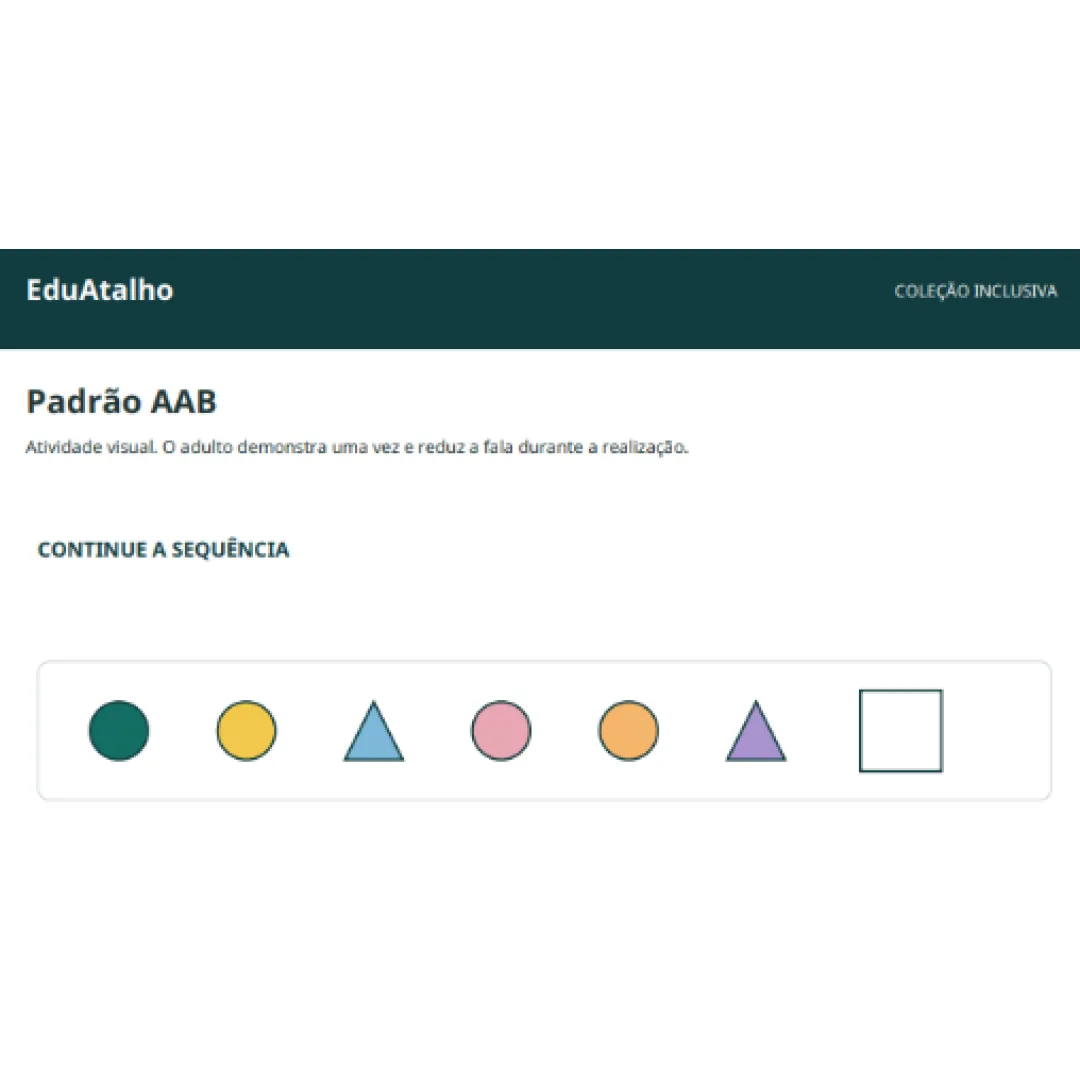 Padrão AAB – Continue a Sequência com Peças de Apoio em PDF