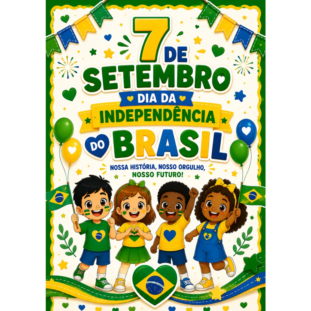 💚💛 PAINEL 7 DE SETEMBRO - EDUCAÇÃO INFANTIL E 1º ANO 💛💚