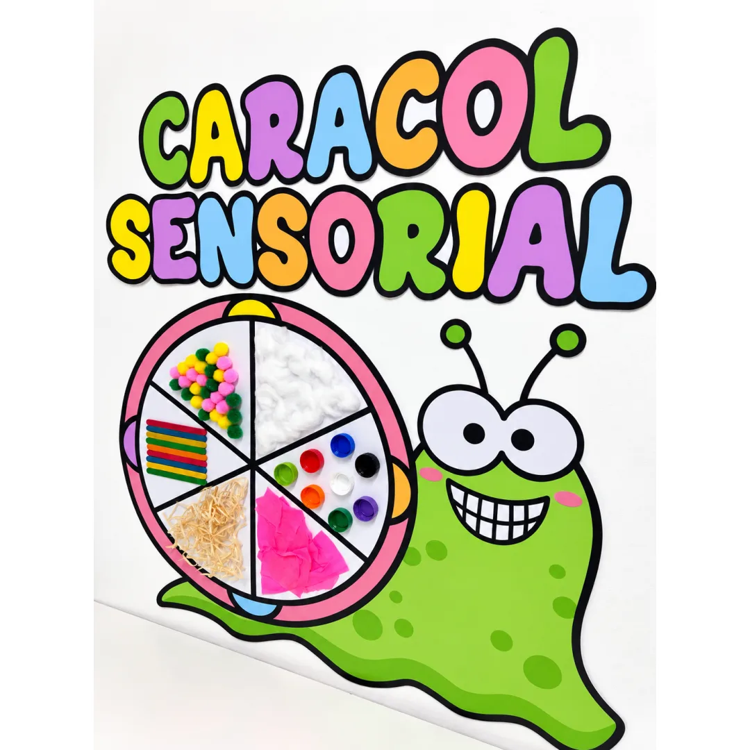 Painel Caracol Sensorial | Atividade de Texturas na Educação Infantil