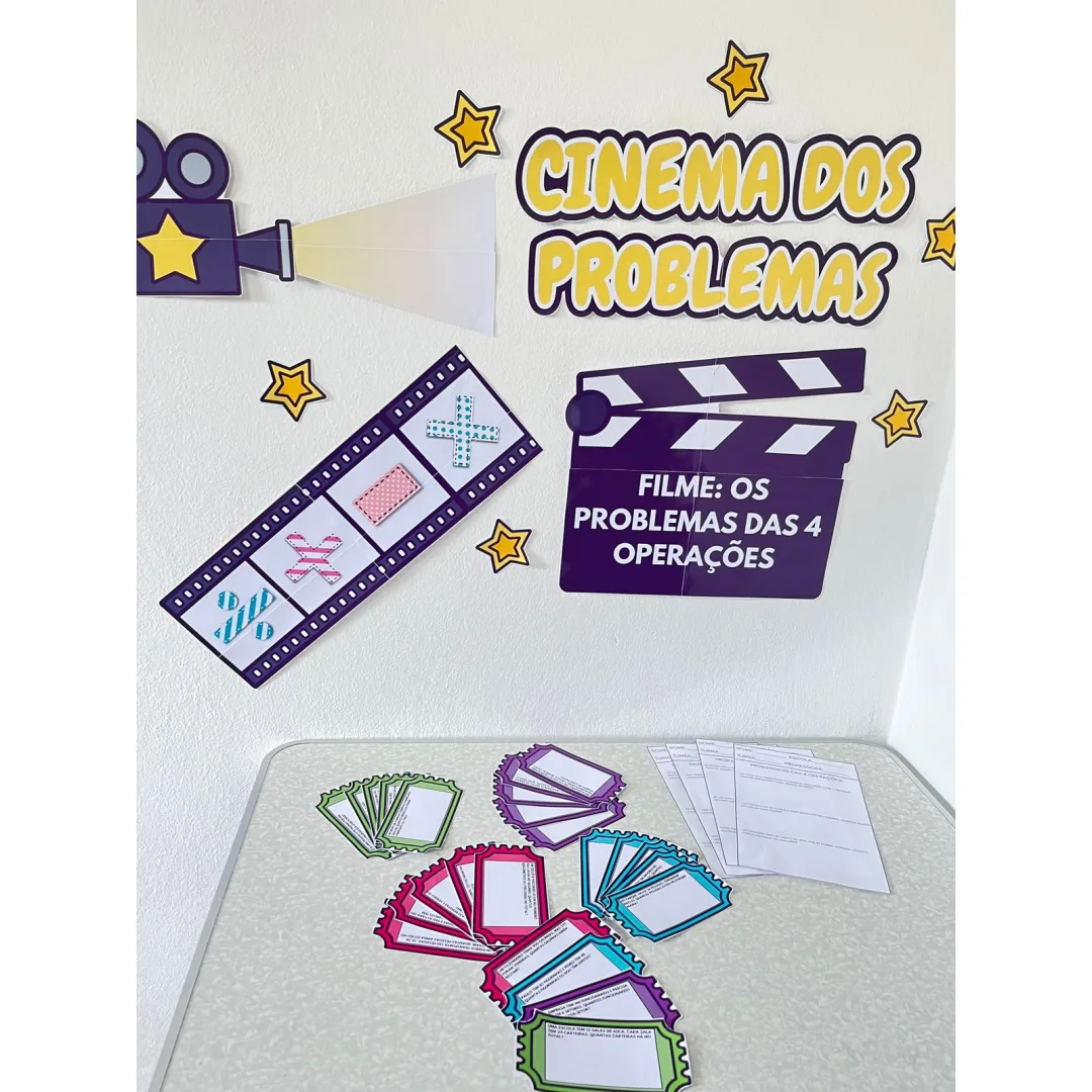 Painel Cinema dos Problemas 4 Operações 2º ao 5º Ano em PDF