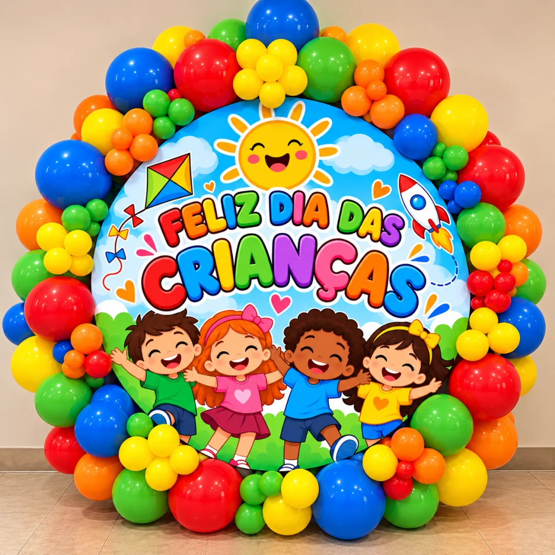 Painel Circular – Feliz Dia das Crianças em PDF