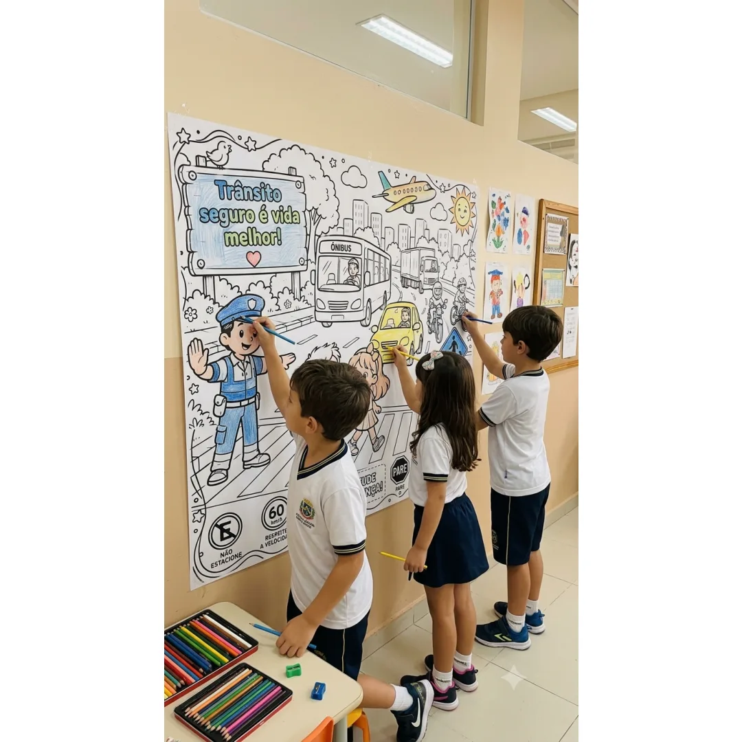 Painel Colaborativo Semana do Trânsito - PDF Pronto para Imprimir - Ensino Fundamental