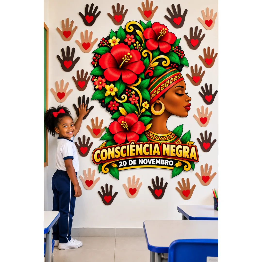 Painel Consciência Negra - Educação Infantil - PDF - 16 folhas