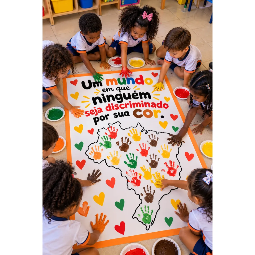Painel Consciência Negra para Educação Infantil e 1° ano em PDF