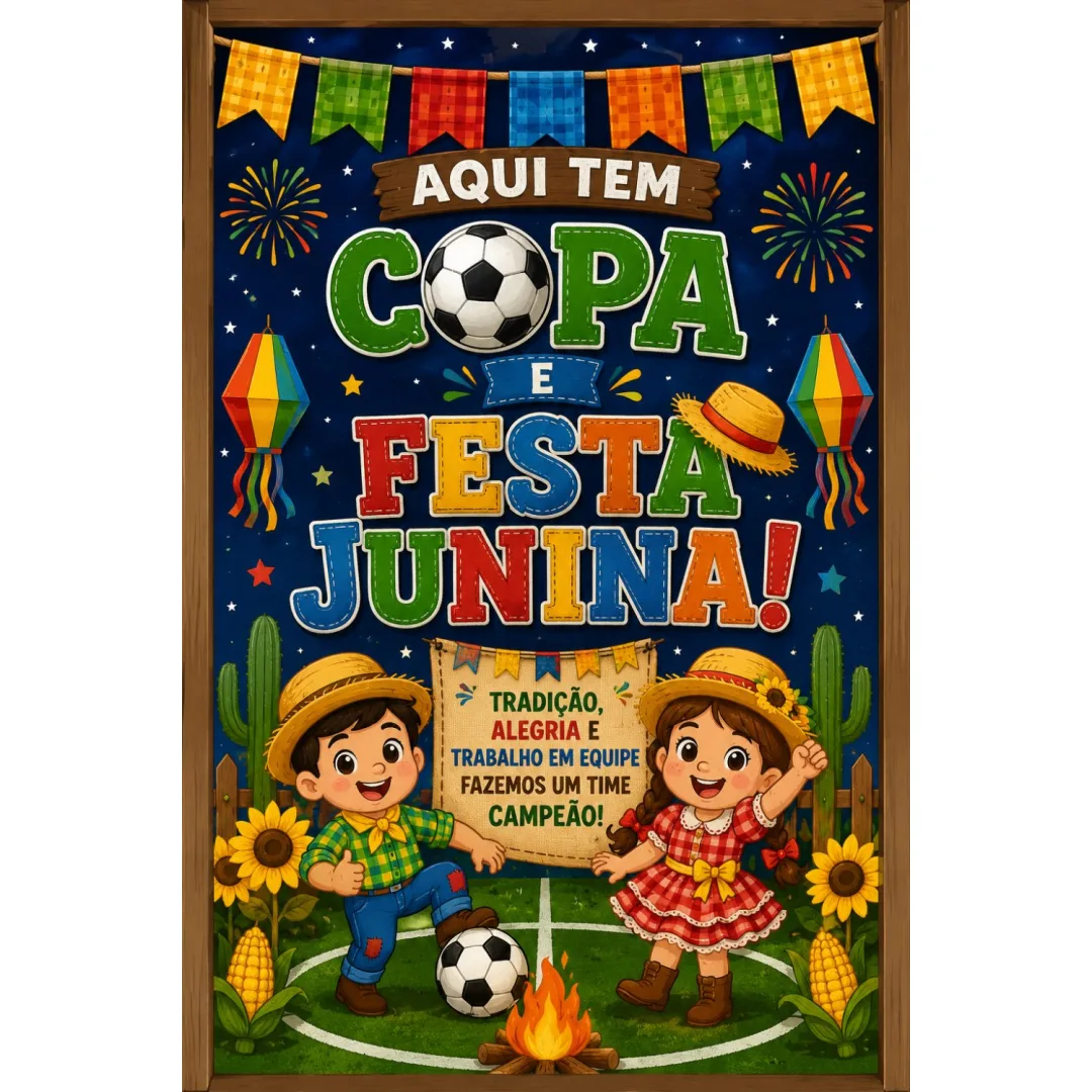 Painel Copa Junina — Pronto para Imprimir