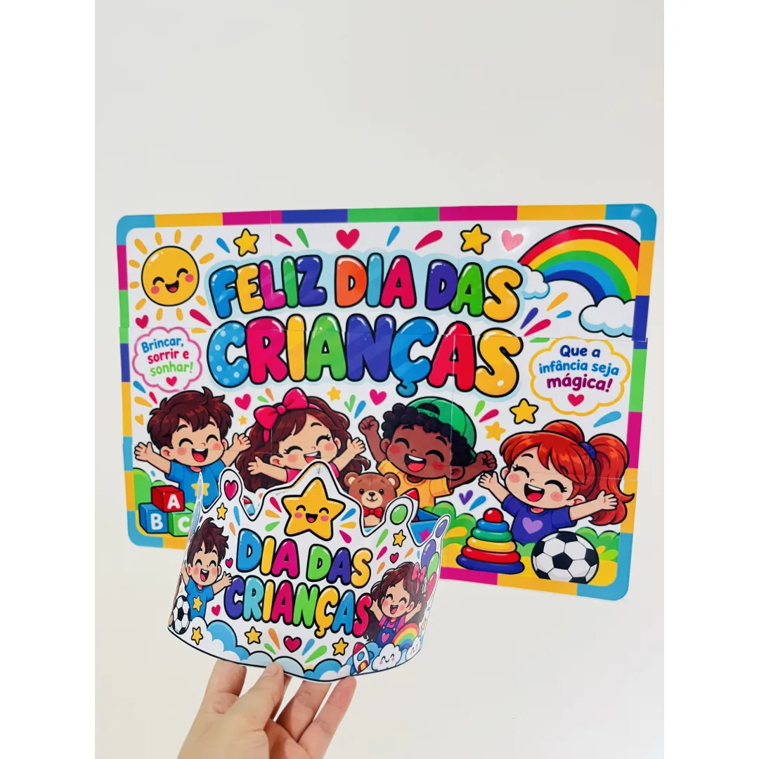 Painel + Coroa – Dia das Crianças em PDF