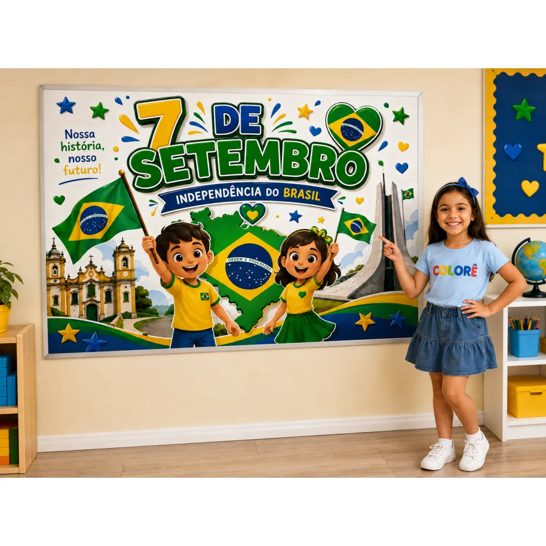 Painel da Independência do Brasil em 16 folhas a4.