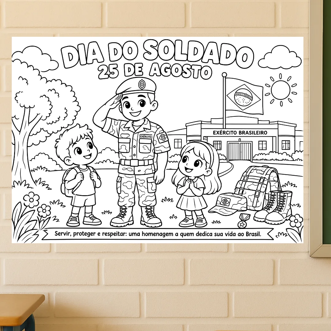 Painel de Pintura Coletiva Dia do Soldado – 25 de Agosto