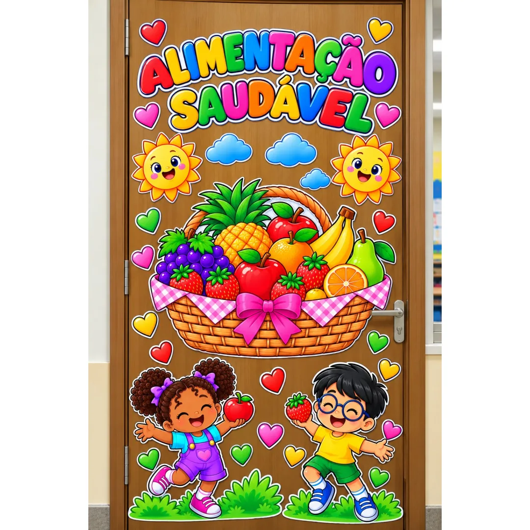 Painel de Porta Alimentação Saudável - Educação Infantil - PDF