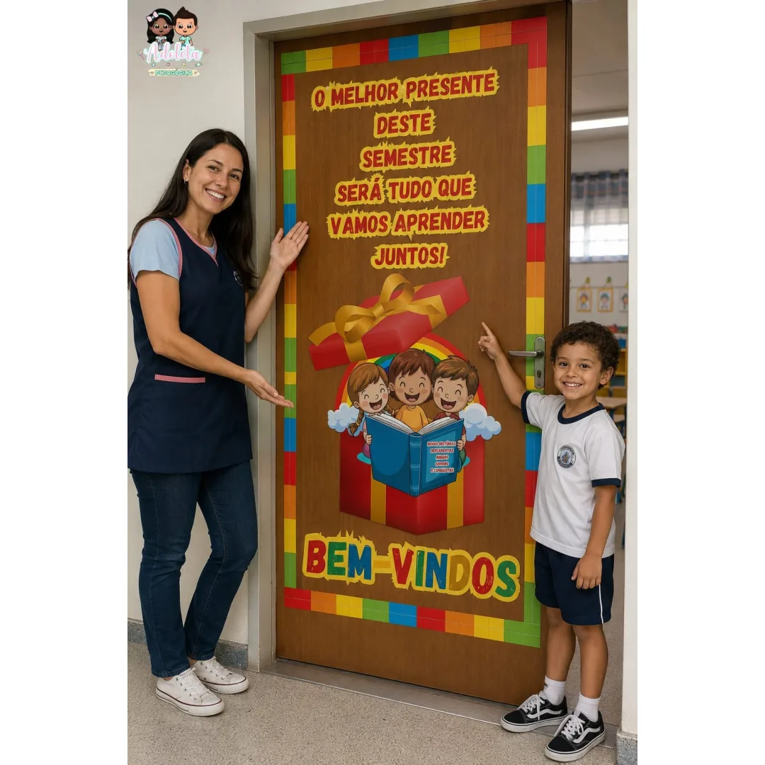 Painel de Porta Bem-Vindos Presente