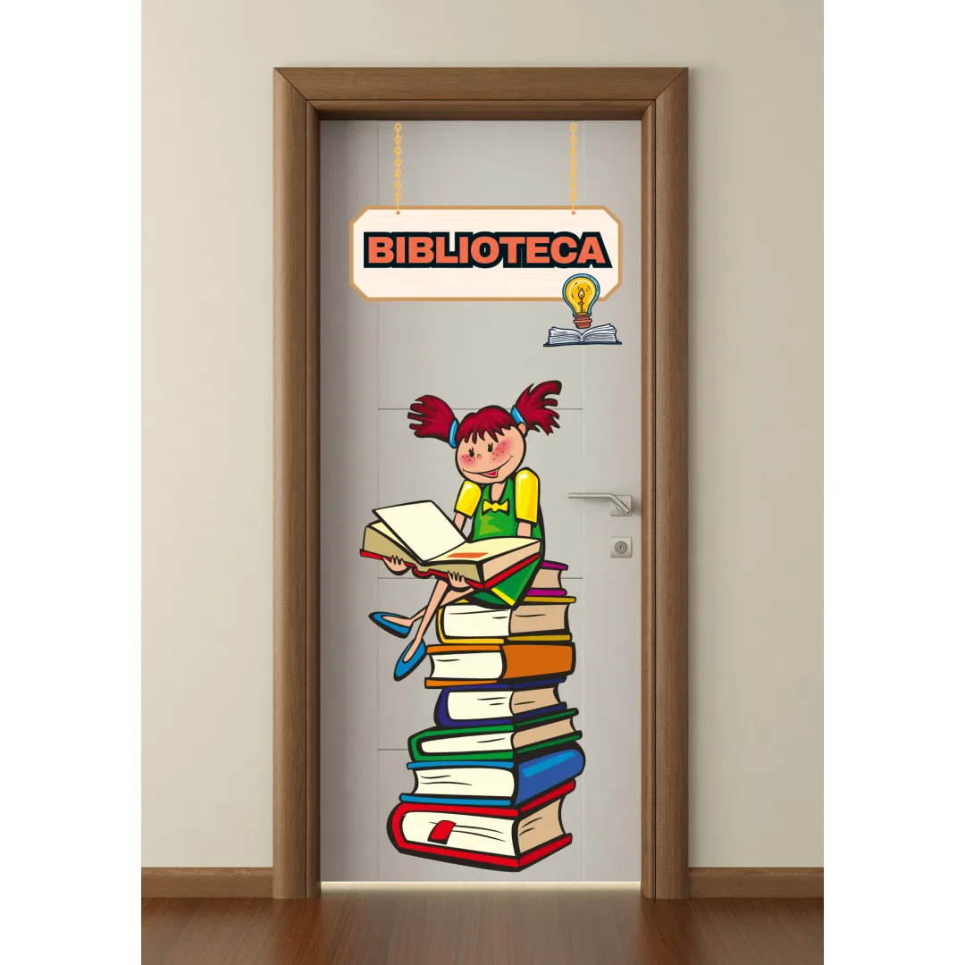 PAINEL DE PORTA / DECORAÇÃO  BIBLIOTECA