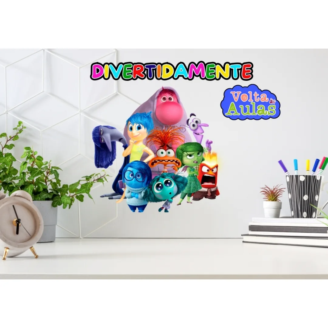 PAINEL DE PORTA / DECORAÇÃO  VOLTA ÀS AULAS: DIVERTIDAMENTE