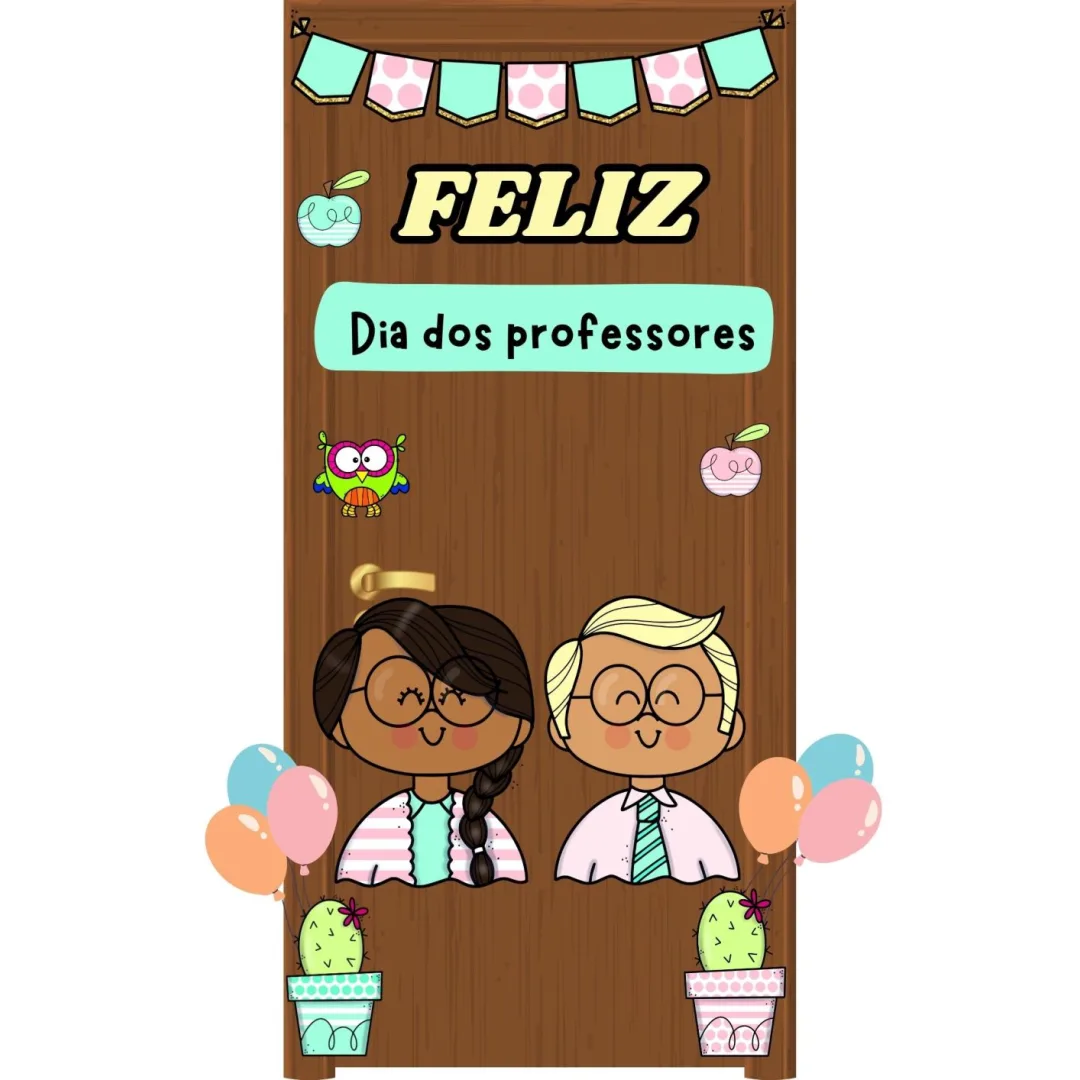 Painel de Porta Dia dos Professores — Pronto para Imprimir
