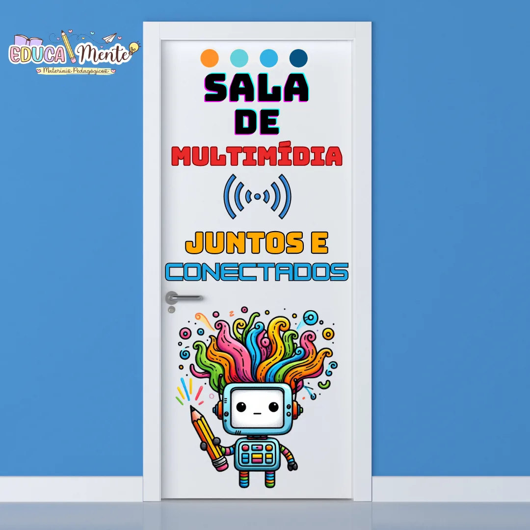 PAINEL DE PORTA SALA DE MULTIMÍDIA
