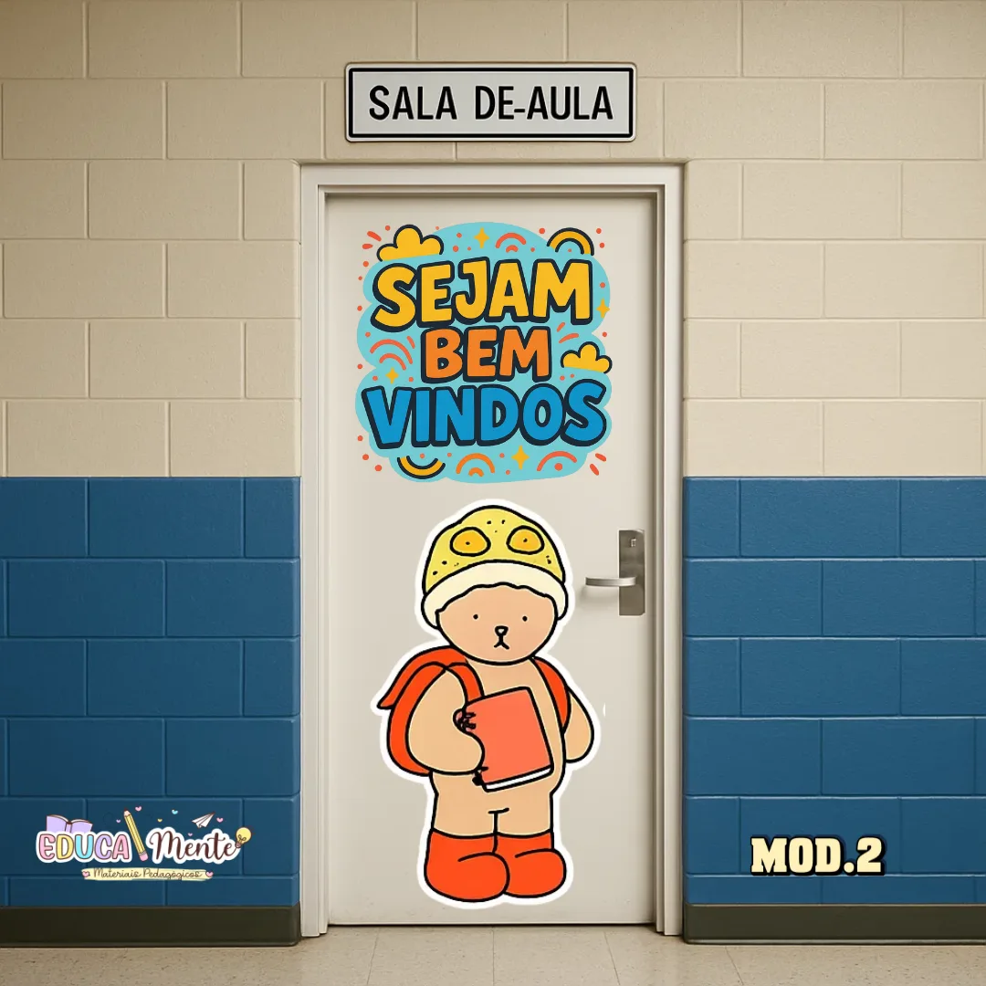 ❤️ PAINEL DE PORTA VOLTA AS AULAS BOBBIE GOODS MOD.2 💛
