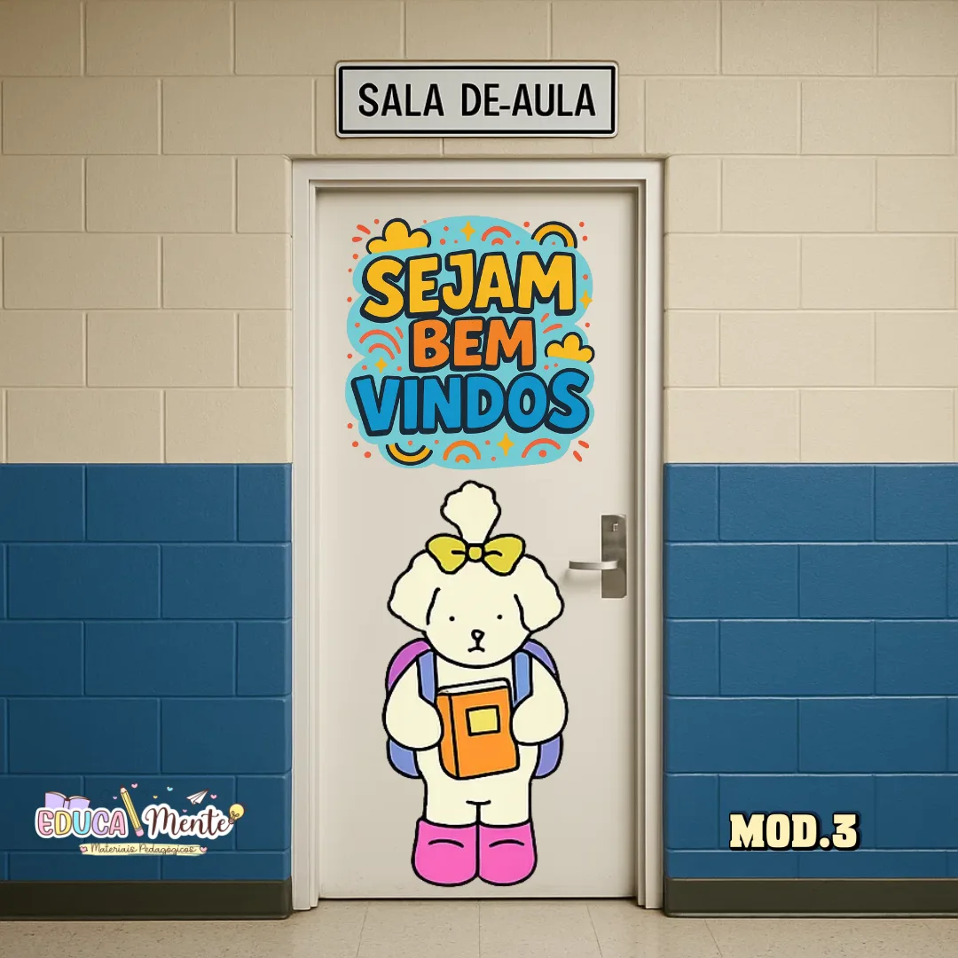 🩷 PAINEL DE PORTA VOLTA AS AULAS BOBBIE GOODS MOD.3 🩵