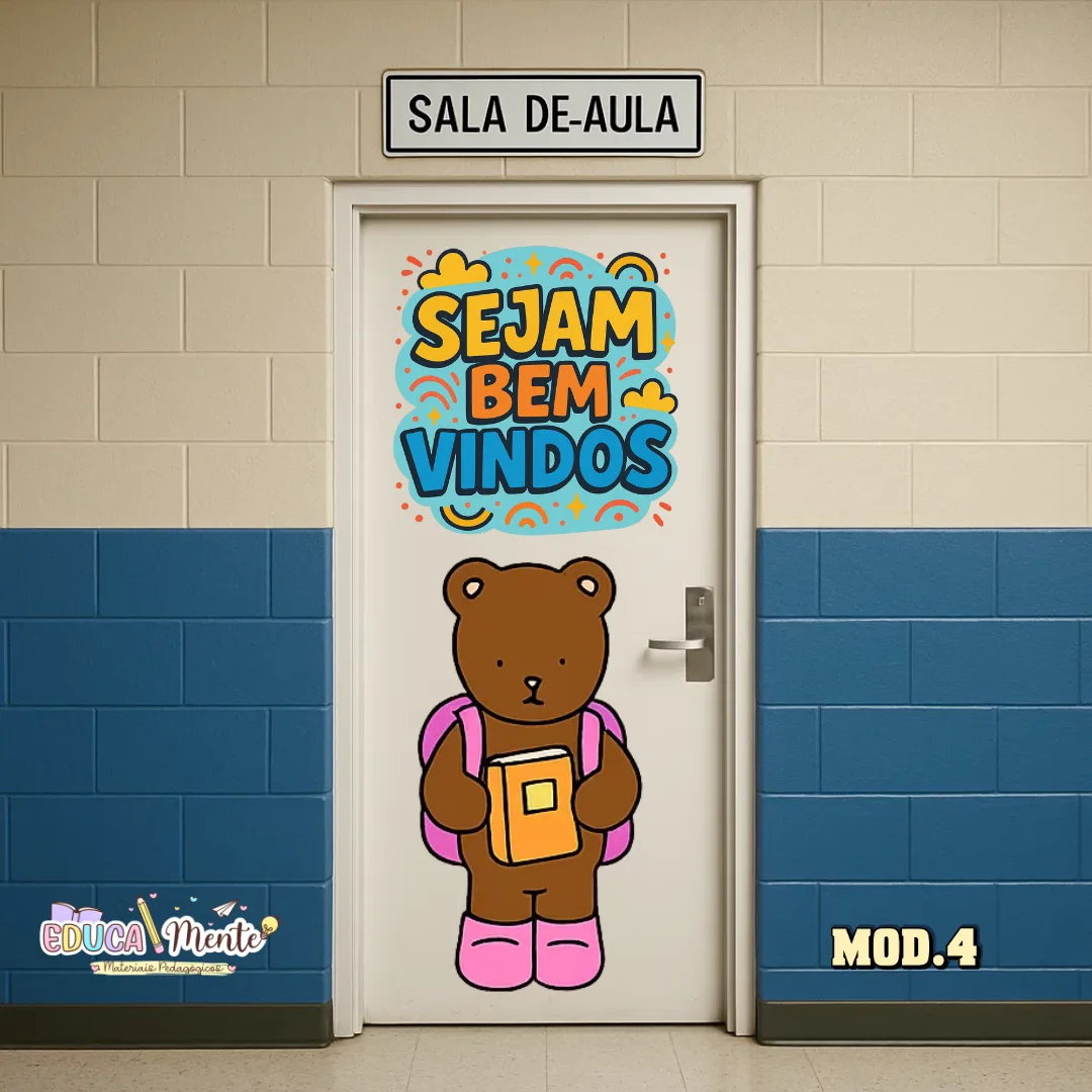 💜 PAINEL DE PORTA VOLTA AS AULAS BOBBIE GOODS MOD.4 🩷