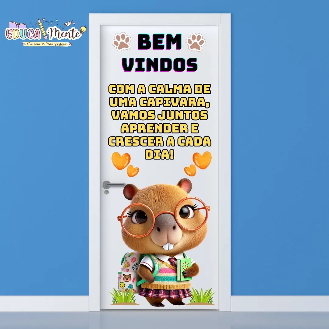 PAINEL DE PORTA VOLTA ÁS AULAS CAPIVARA