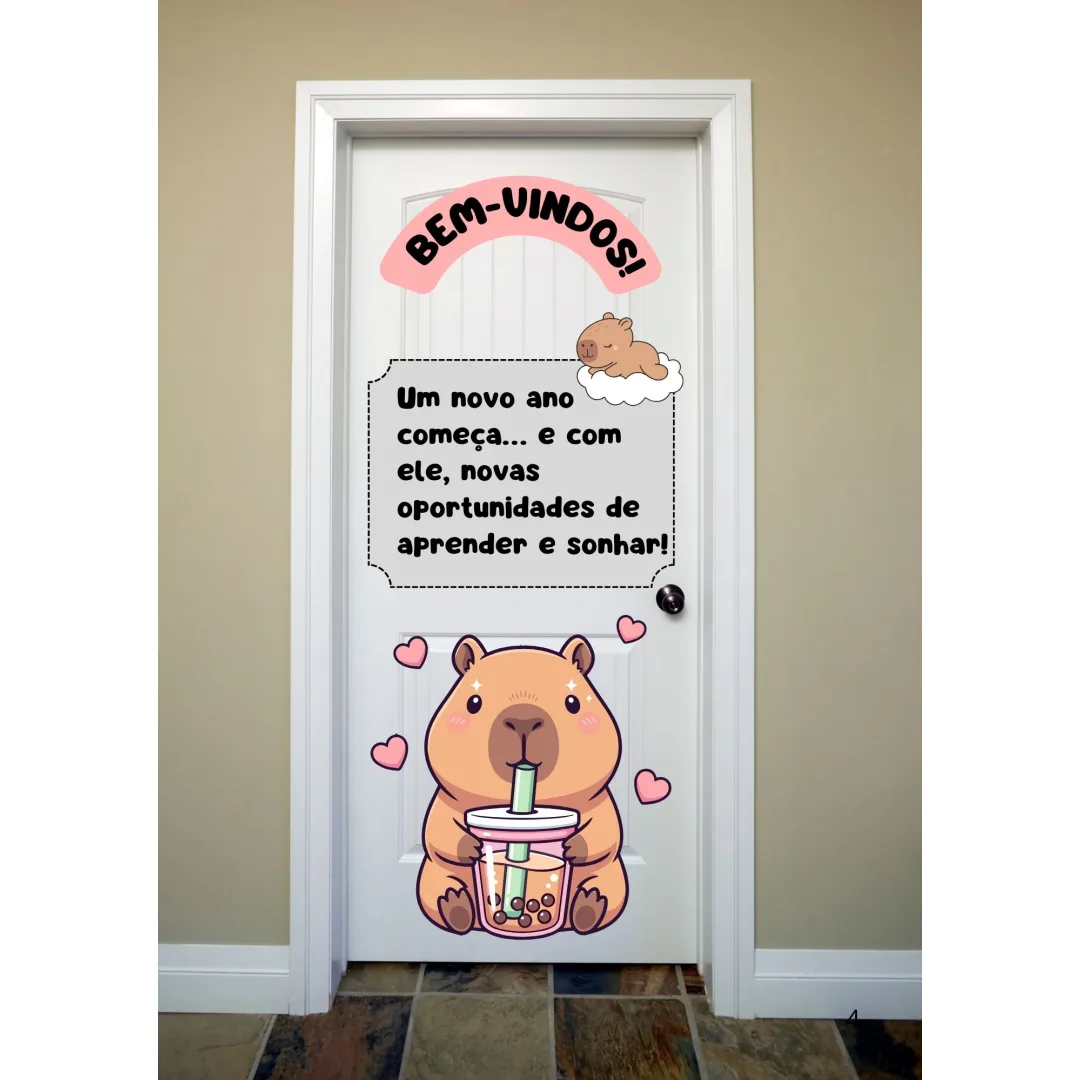 PAINEL DE PORTA VOLTA ÀS AULAS: CAPIVARA