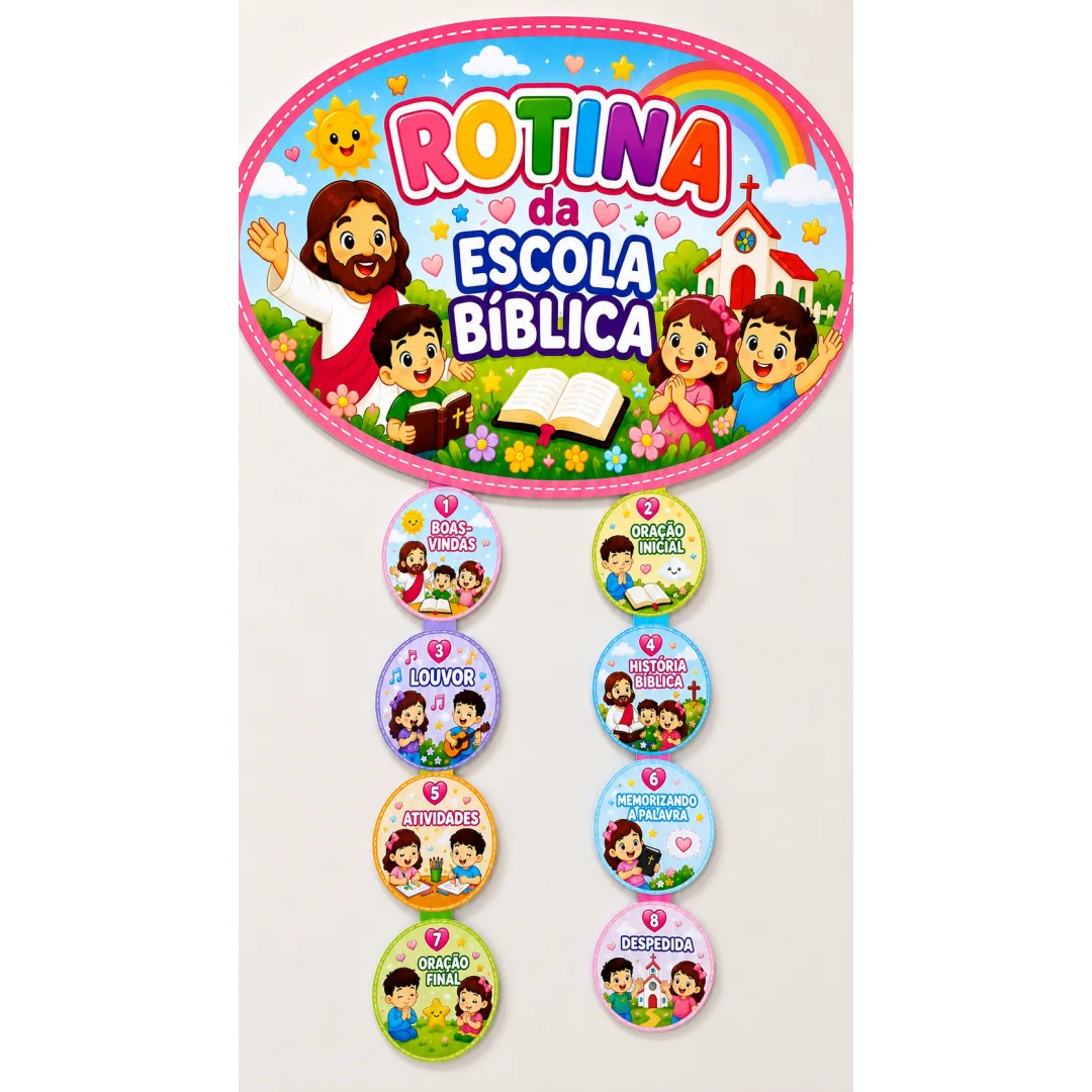  PAINEL DE ROTINA DA ESCOLA BÍBLICA INFANTIL