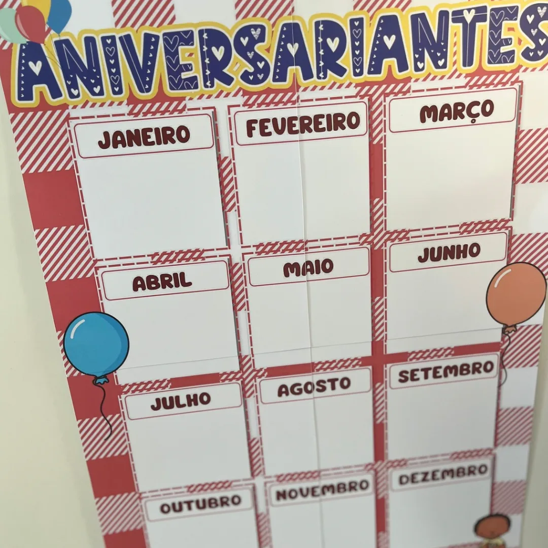 PAINEL ; DECORAÇÃO: ANIVERSARIANTES - ANIVERSÁRIO DA TURMA