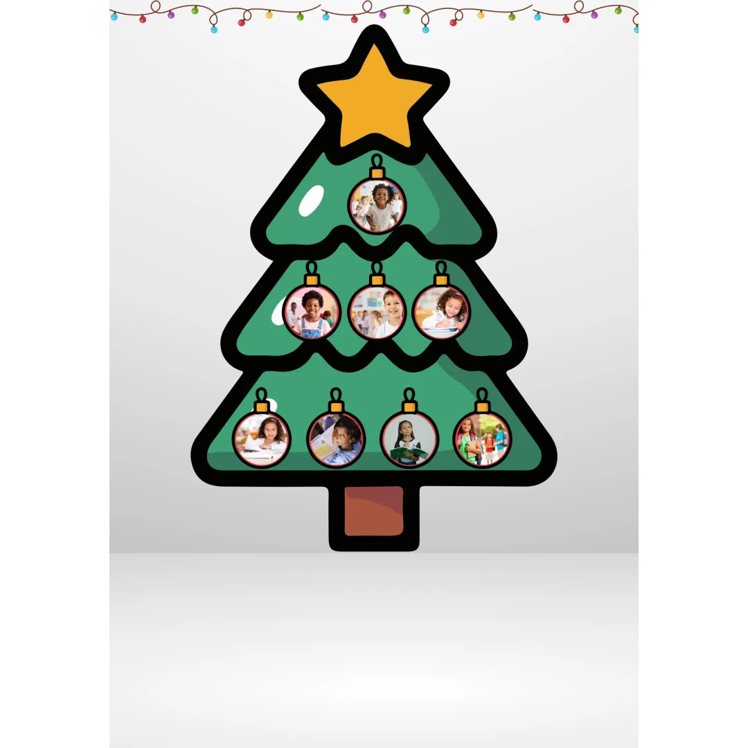 PAINEL / DECORAÇÃO: ÁRVORE DE NATAL COM FOTOS – EDIÇÃO ESPECIAL ESCOLINHA