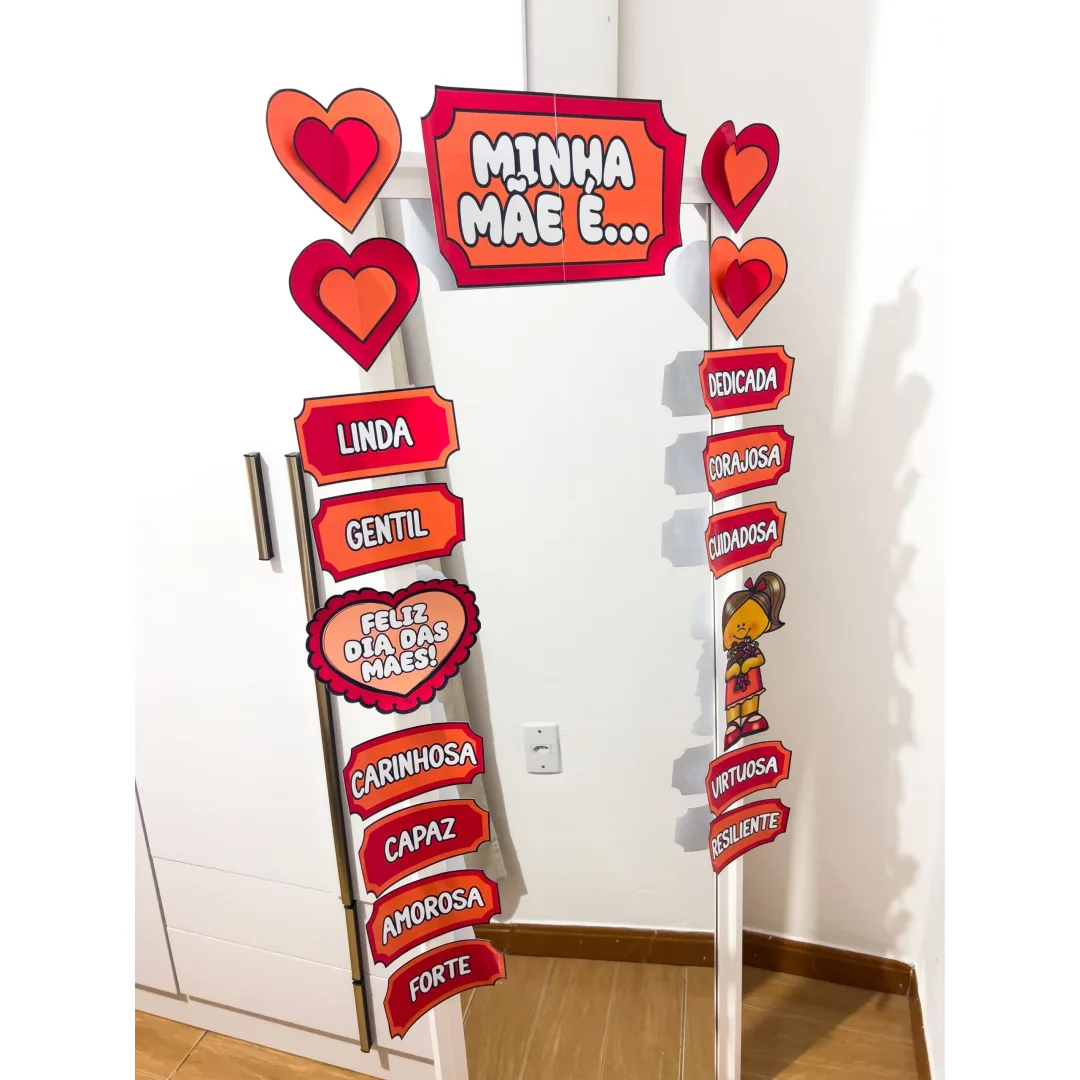 PAINEL / DECORAÇÃO: ESPELHO DAS AFIRMAÇÕES DIA DAS MÃES