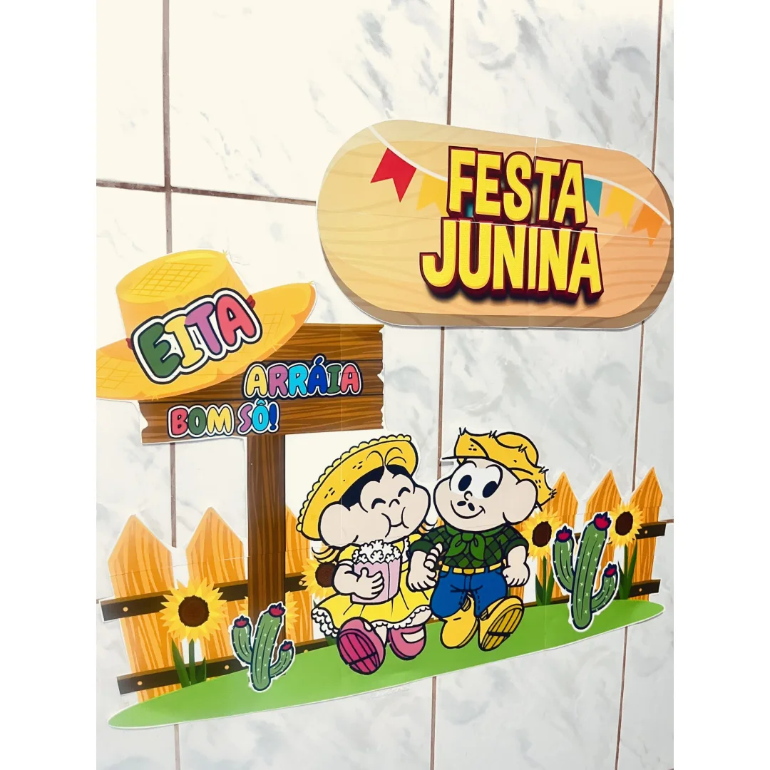 PAINEL / DECORAÇÃO: FESTA JUNINA - TURMA DA MÔNICA