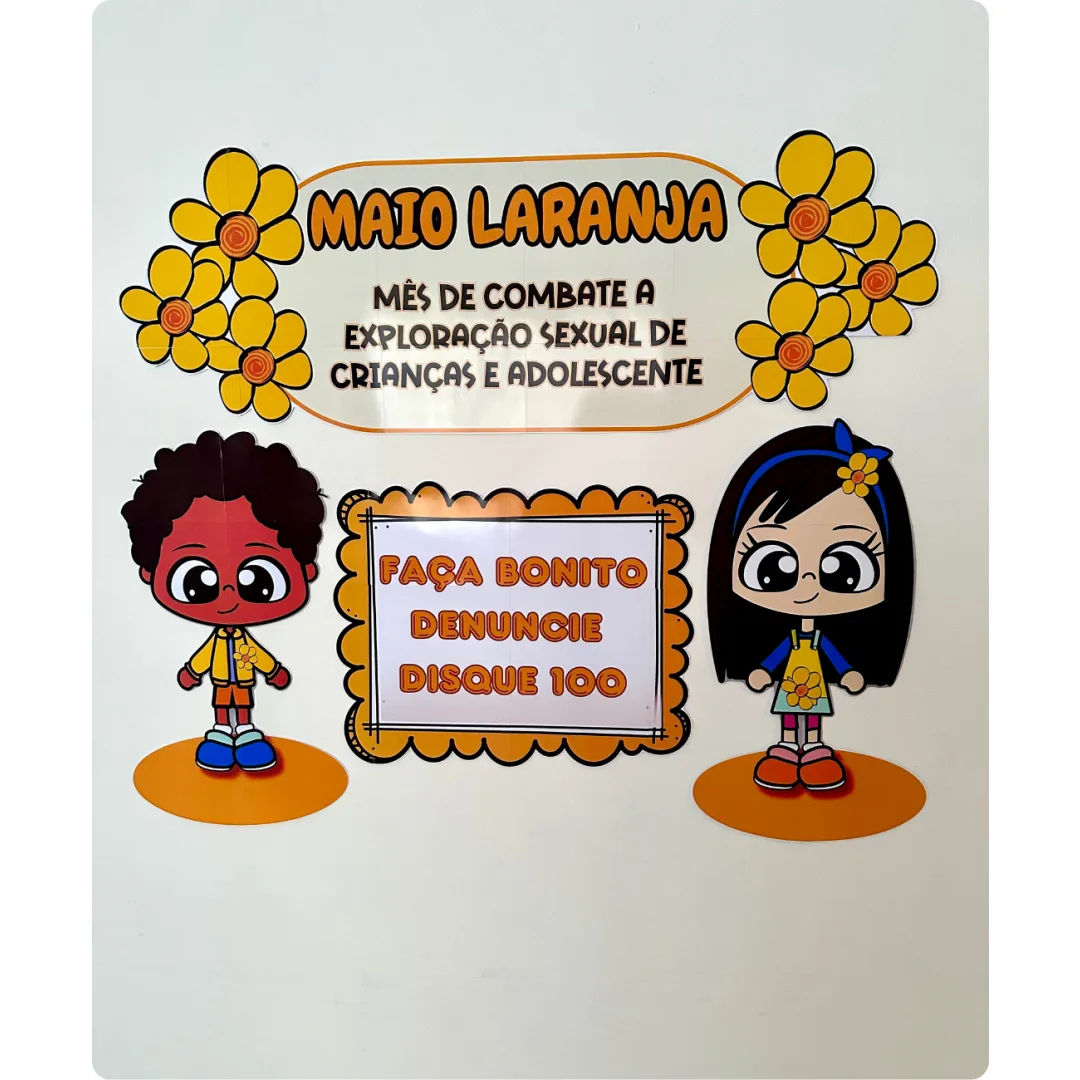 PAINEL / DECORAÇÃO: MAIO LARANJA  - FAÇA BONITO