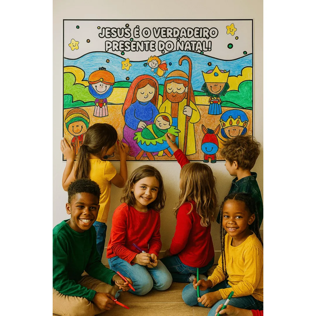 PAINEL / DECORAÇÃO PINTURA COLETIVA: NATAL