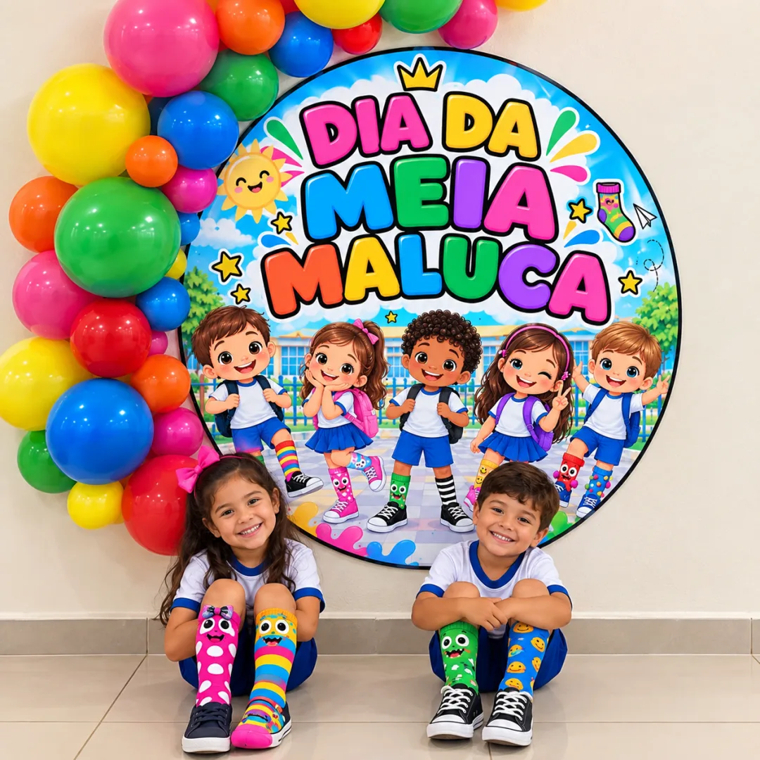 Painel Decorativo Meia Maluca - PDF 20 Páginas - Educação Infantil