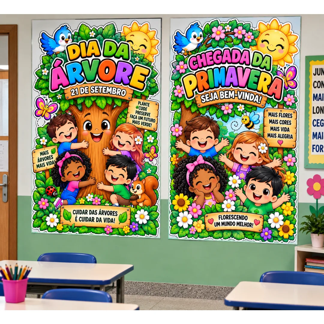 Painel Dia da Árvore e Chegada da Primavera - Educação Infantil - PDF