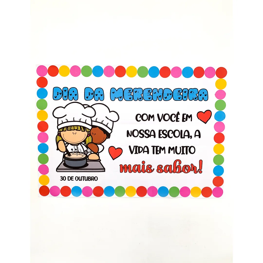 Painel Dia da Merendeira Educação Infantil PDF